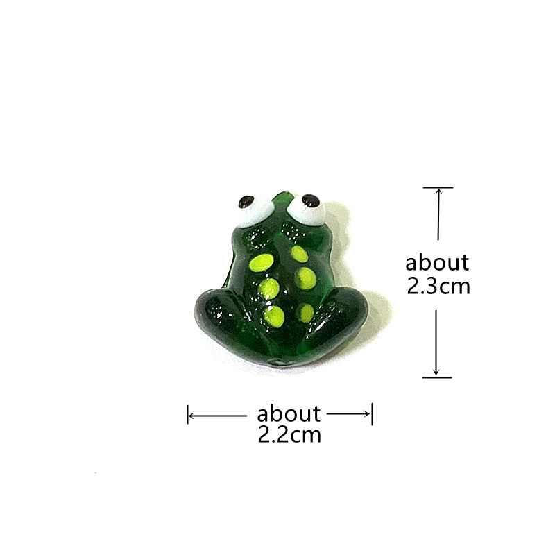 2pcs Mini Glass Frog Figurine  - Bonsai Garden Mini 评论和价格