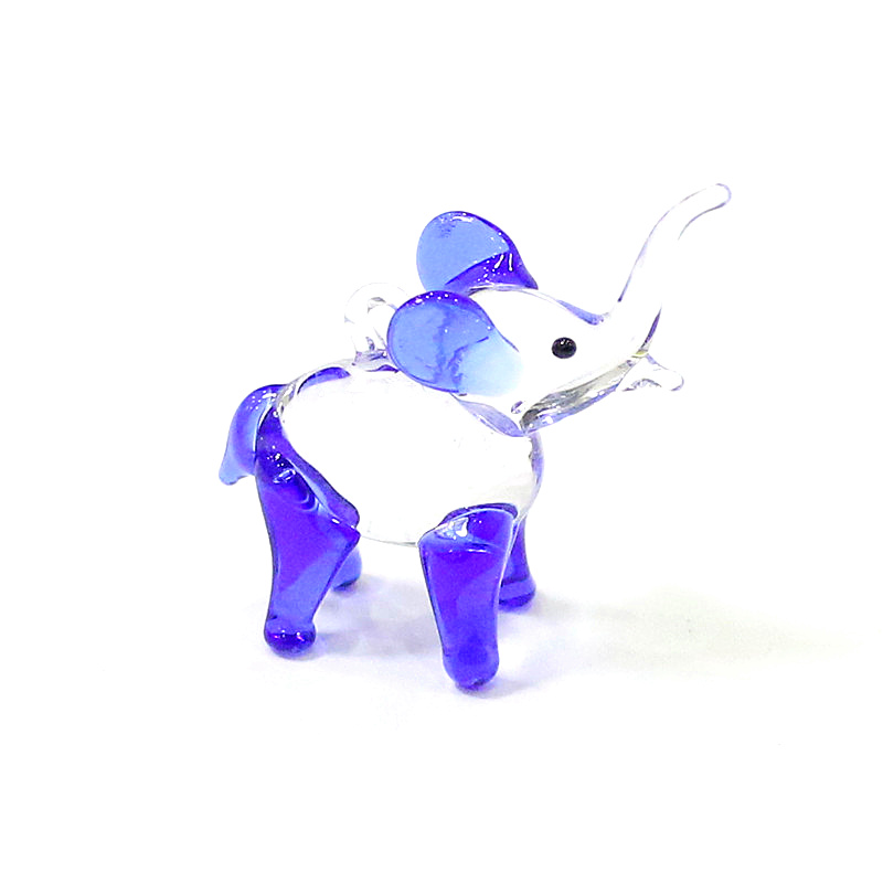 Handmade Mini Glass Elephant F - Bonsai Garden Mini 评论和价格