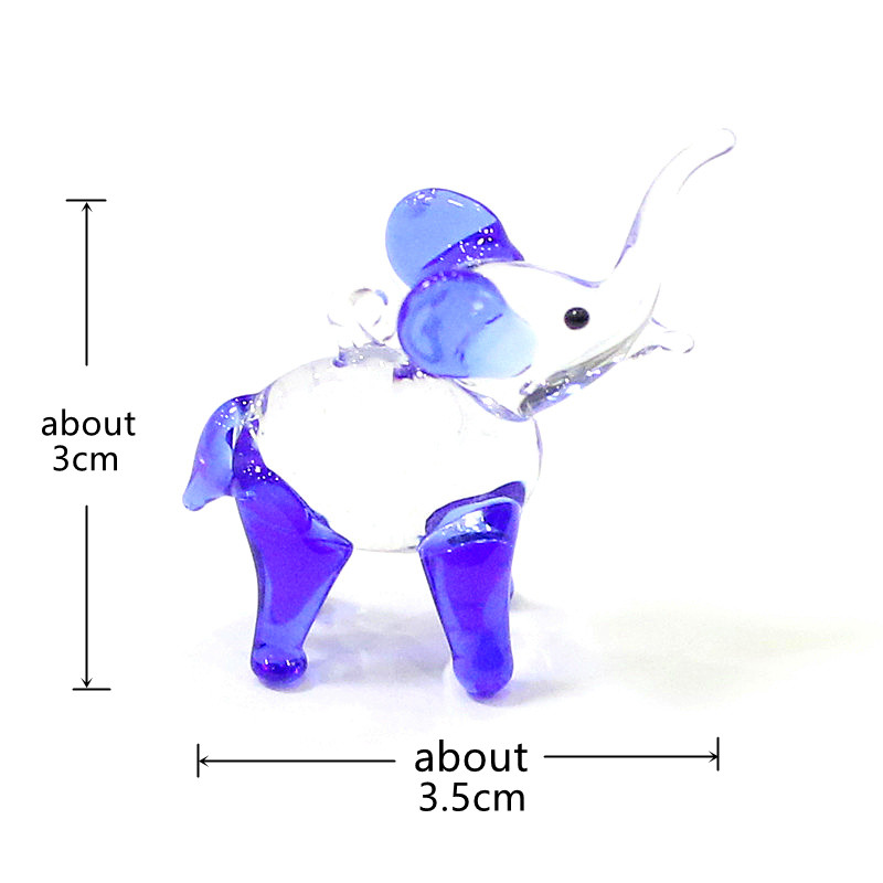 Handmade Mini Glass Elephant F - Bonsai Garden Mini 评论和价格