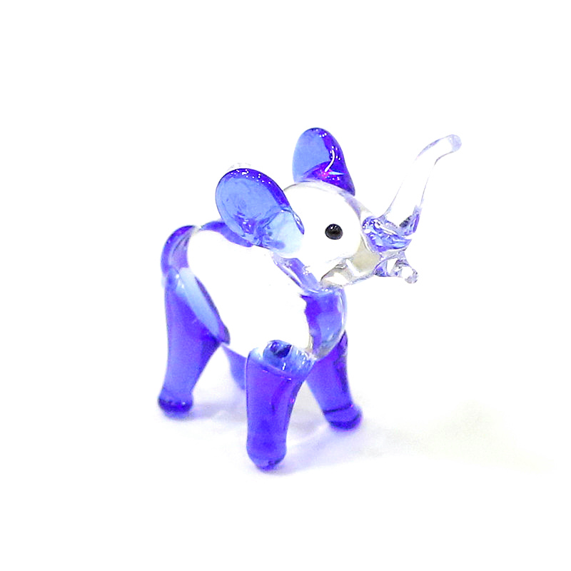 Handmade Mini Glass Elephant F - Bonsai Garden Mini 评论和价格