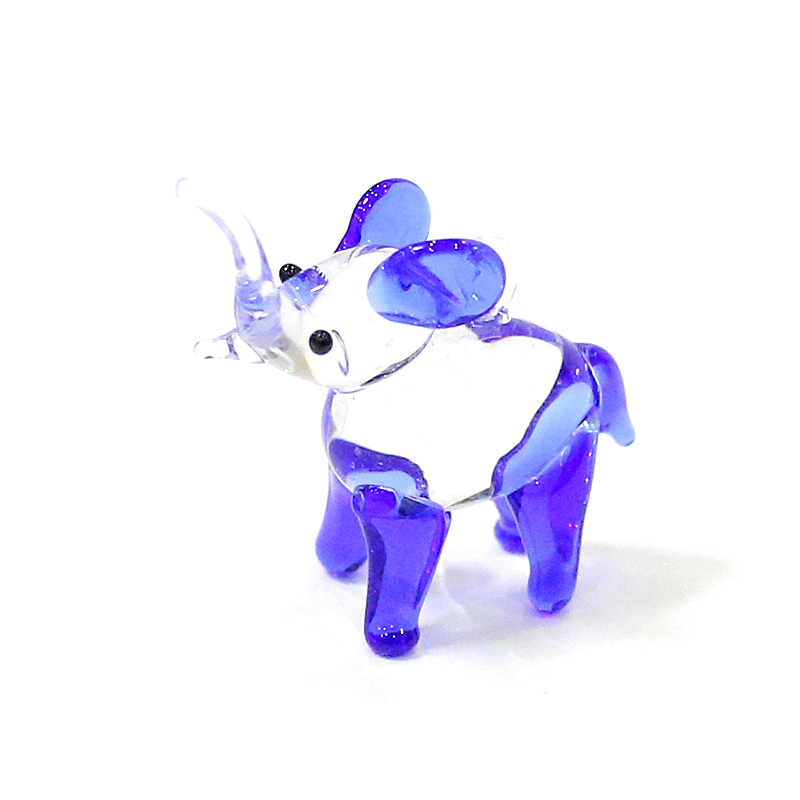 Handmade Mini Glass Elephant F - Bonsai Garden Mini 评论和价格