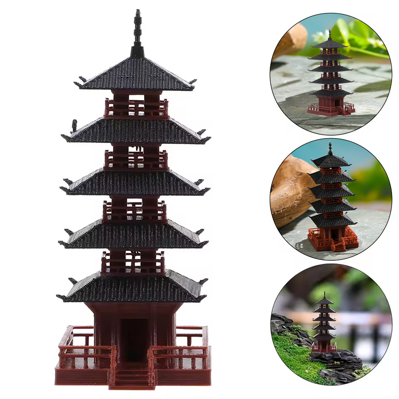 🛒1Pc Mini Pagoda Statue Chines - Bonsai Garden Mini 评论和价格