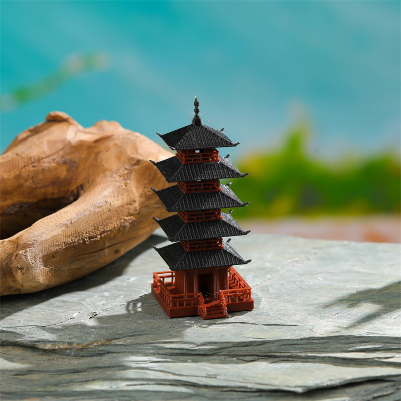 🛒1Pc Mini Pagoda Statue Chines - Bonsai Garden Mini 评论和价格