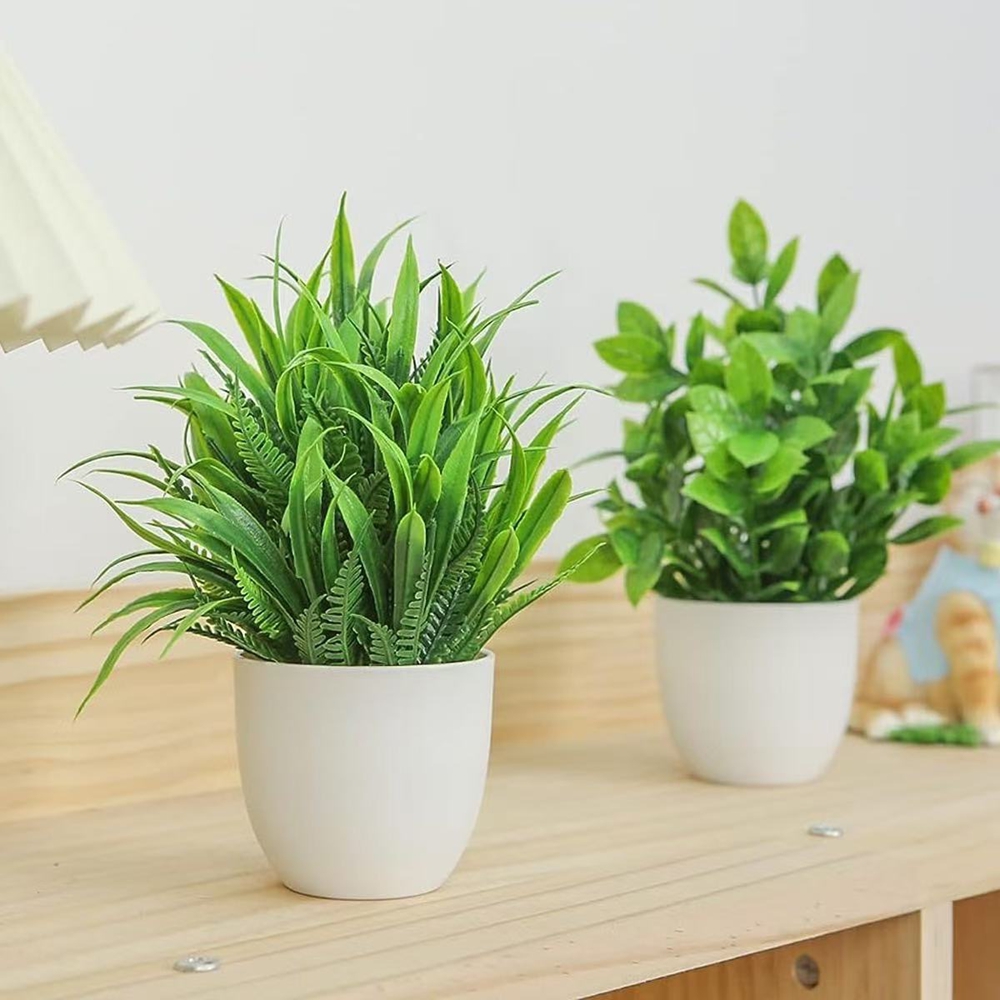 4pcs/set Mini Artificial Plant - Bonsai Garden For Home 评论和价格
