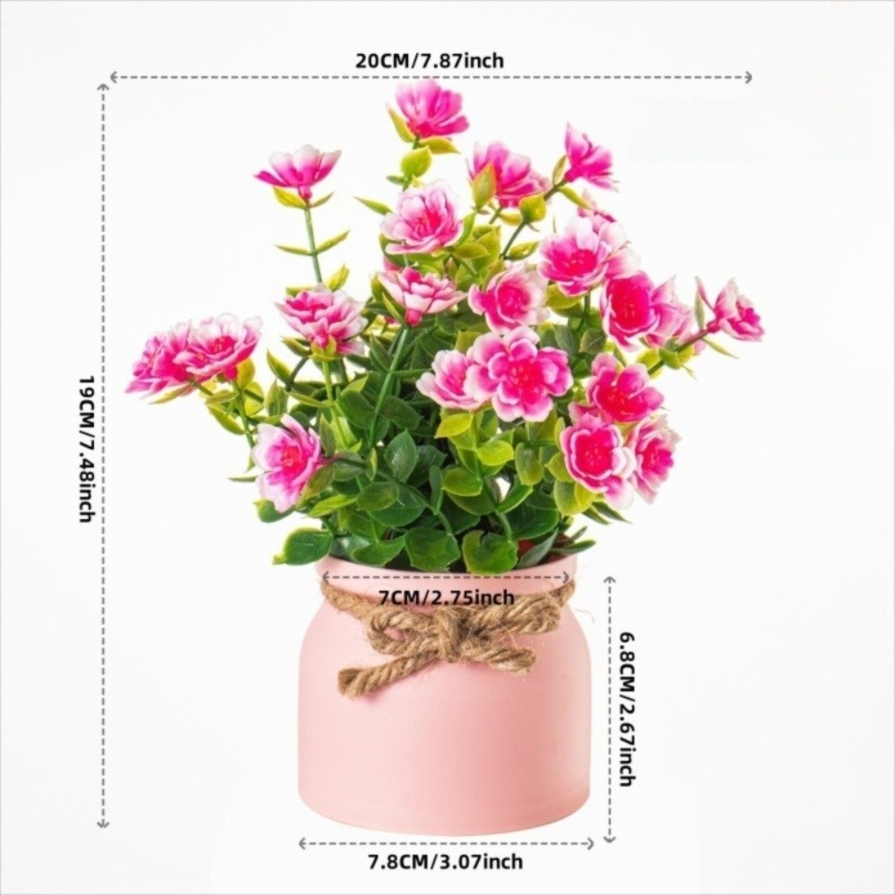New Fake Potted Flowers Evergr - Bonsai Garden For Home 评论和价格