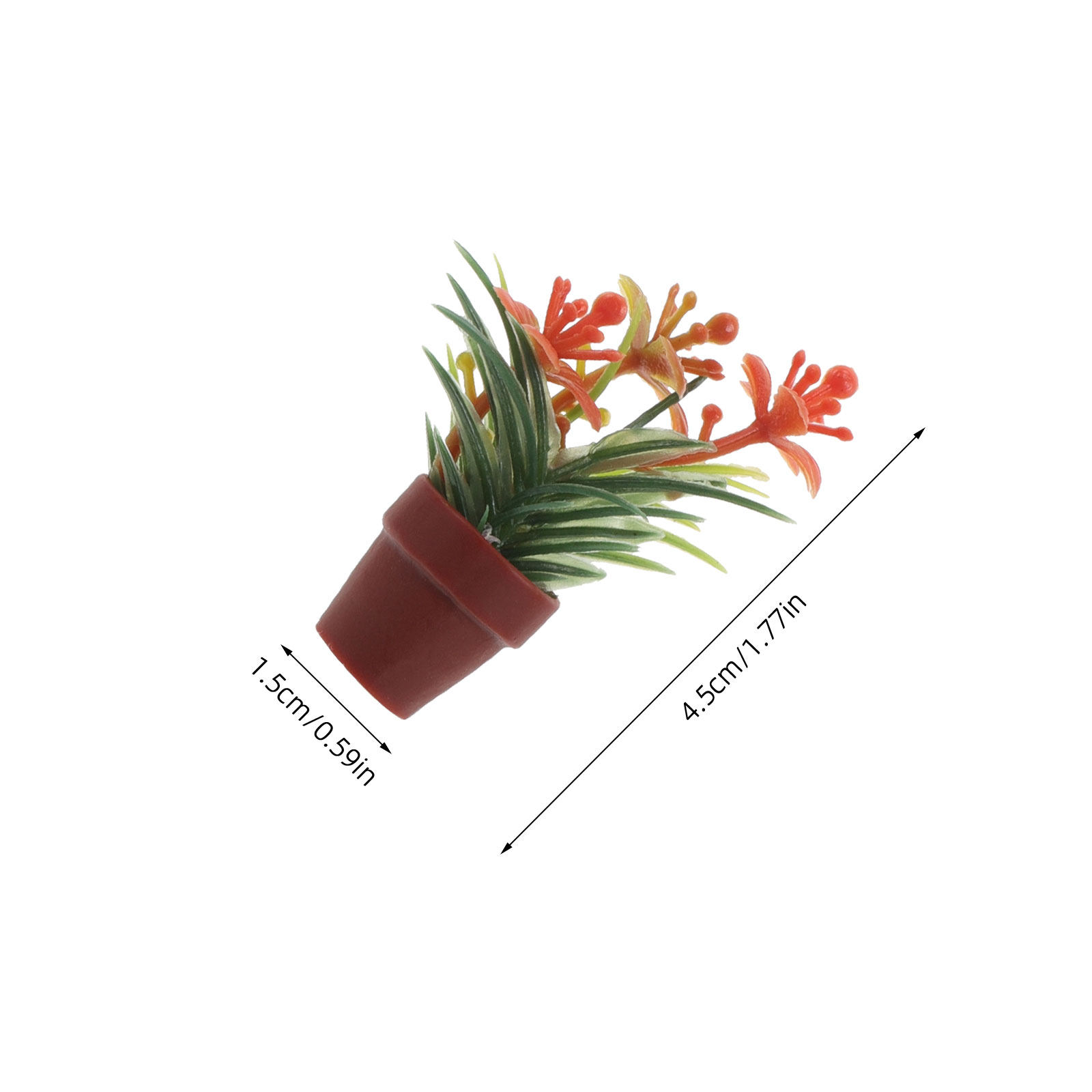 8Pcs Miniature Artificial Pott - Bonsai Garden Mini 评论和价格